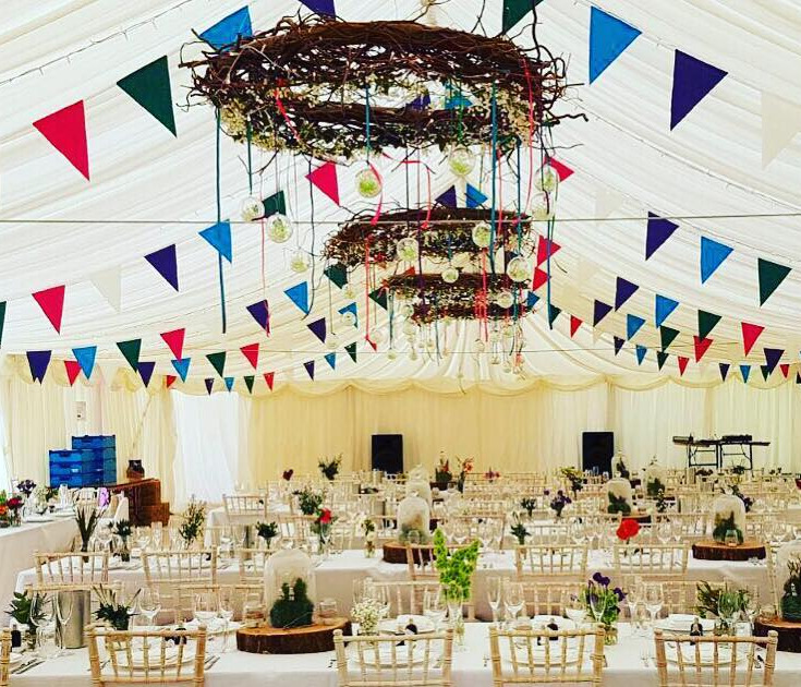 Marquee decoration bunting